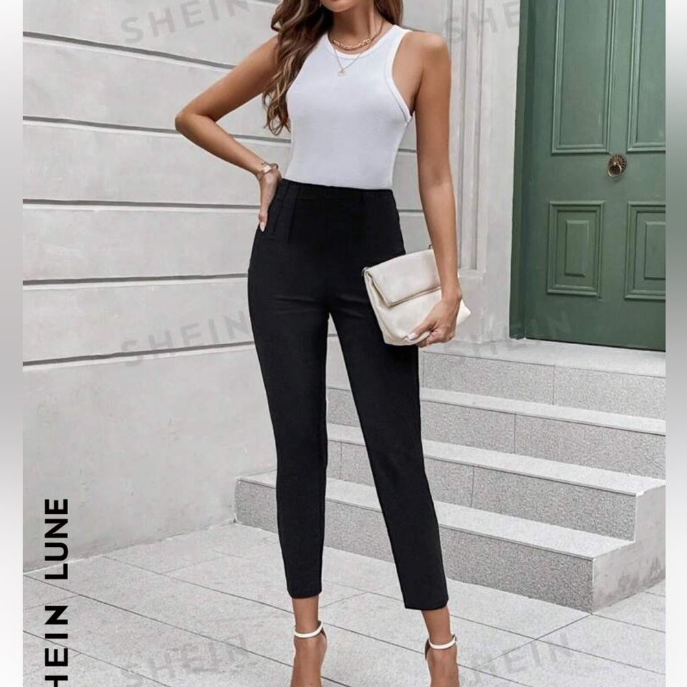Solid Cropped Pants